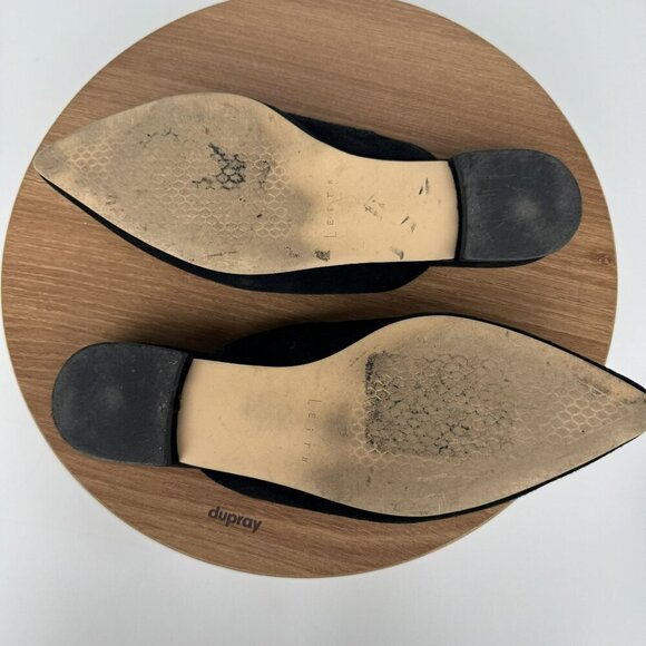 Leith‎ Black Pointed-Toe Slip-On Suede Leather Mules Flats Shoes Womens Size 6 - Picture 6 of 7